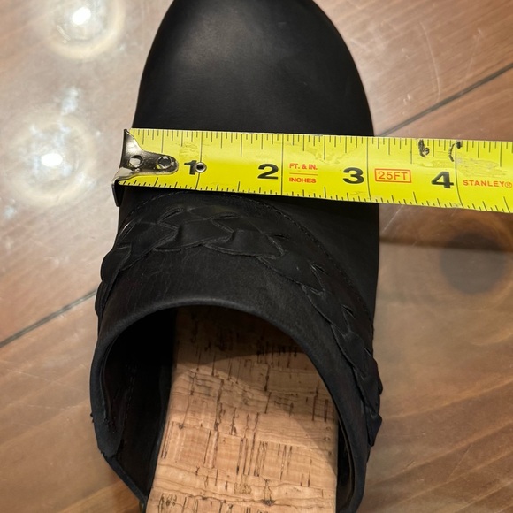 Women’s Kork-EaseTilly Black Leather Platform Braided Clogs Size 9 - Picture 14 of 17